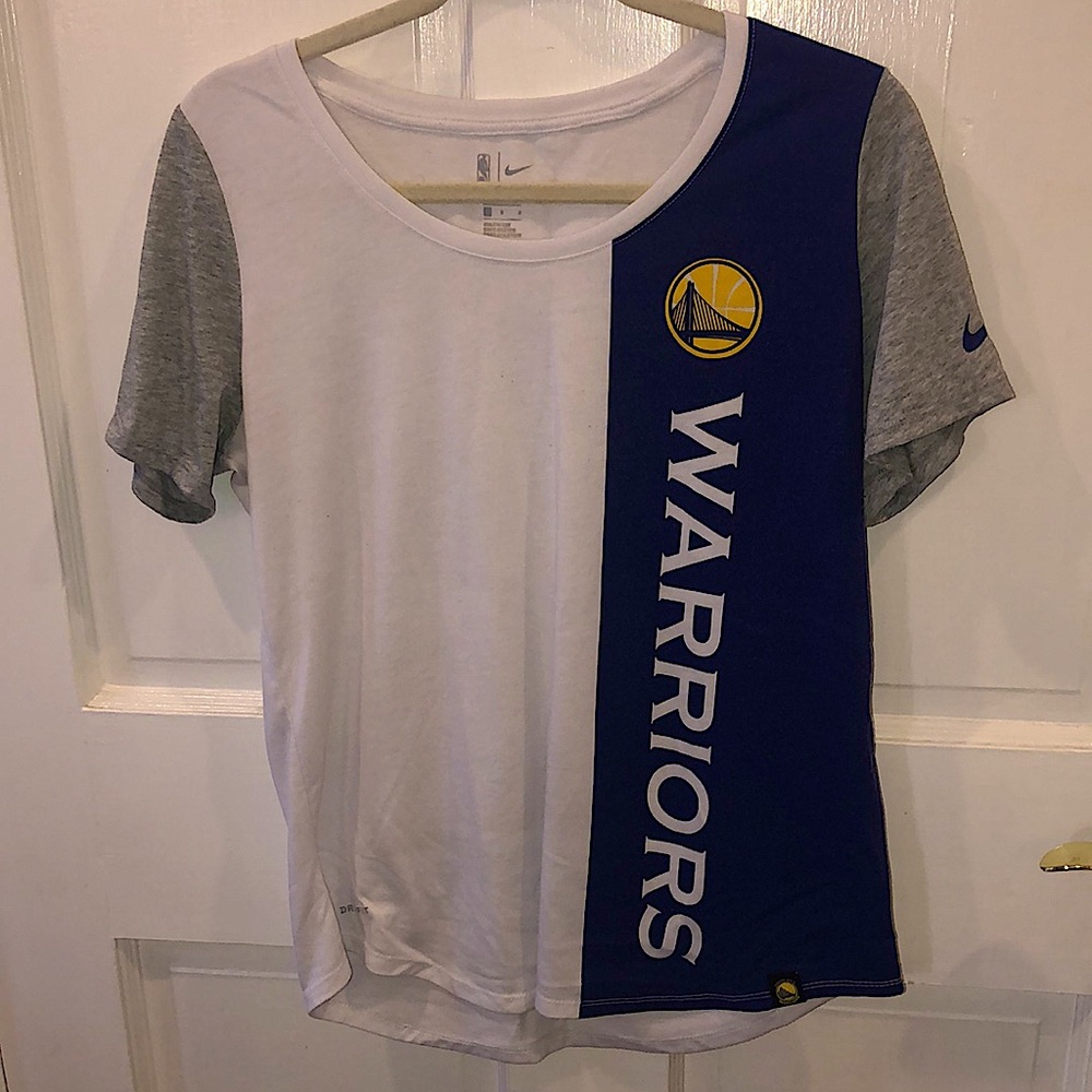 Womens Warriors nike athletic shirt size L